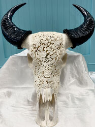 Hand-Carved Buffalo Skull Floral Design From Rogue River Florist, Grant's Pass Flower Delivery